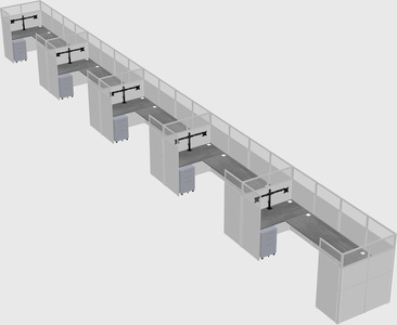 U-shaped cubicle