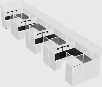 U-shaped cubicle