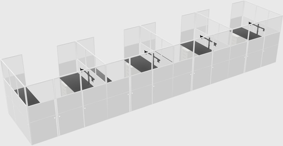 U-shaped cubicle