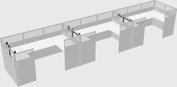 U-shaped cubicle