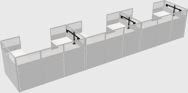 U-shaped cubicle