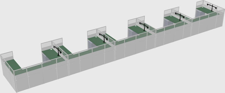 U-shaped cubicle