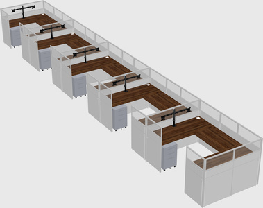 U-shaped cubicle