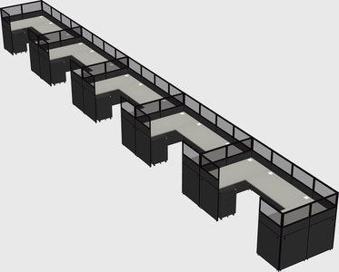 U-shaped cubicle