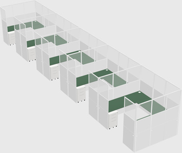 U-shaped cubicle