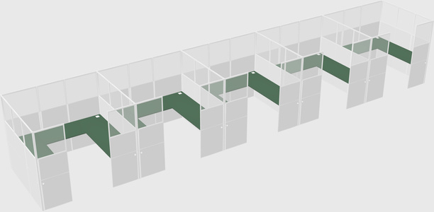 U-shaped cubicle