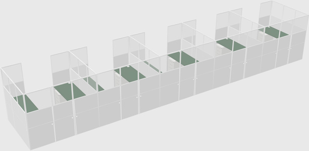 U-shaped cubicle