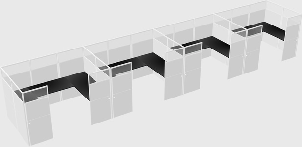 U-shaped cubicle