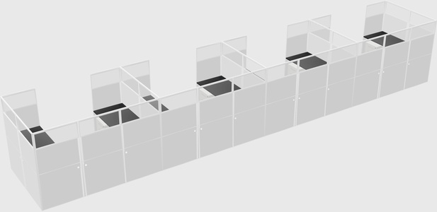 U-shaped cubicle