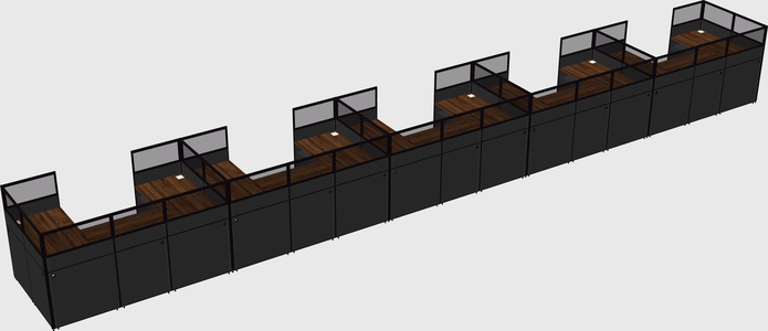 U-shaped cubicle