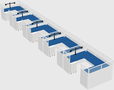 U-shaped cubicle