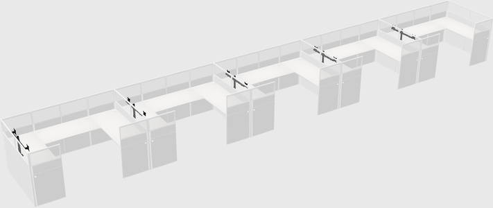 U-shaped cubicle