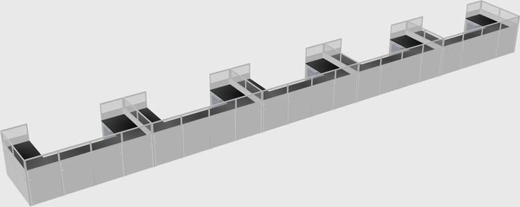 U-shaped cubicle