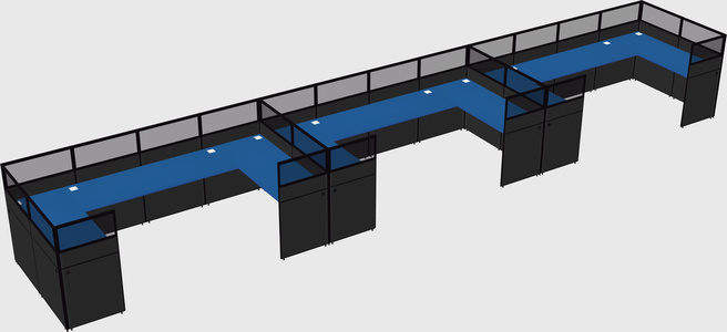 U-shaped cubicle