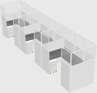U-shaped cubicle