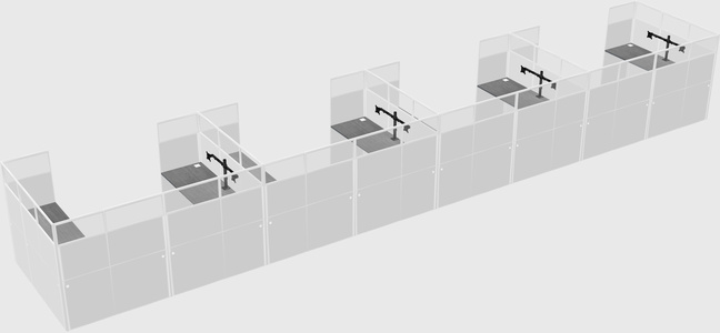 U-shaped cubicle
