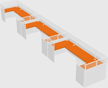 U-shaped cubicle