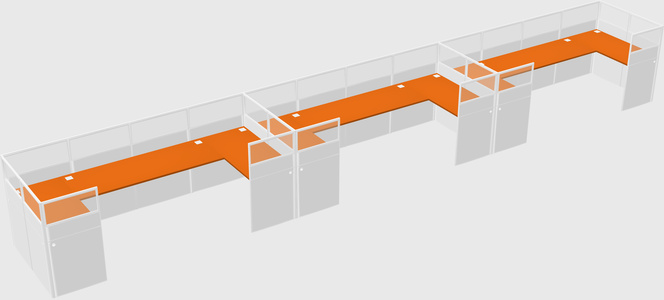 U-shaped cubicle