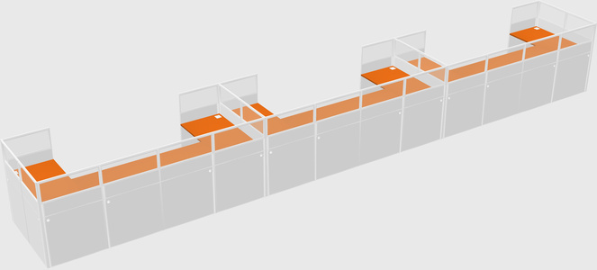 U-shaped cubicle