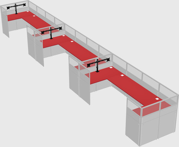 U-shaped cubicle
