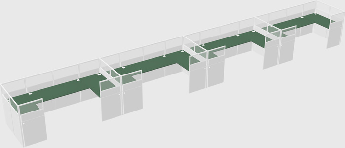 U-shaped cubicle