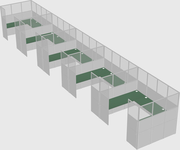 U-shaped cubicle