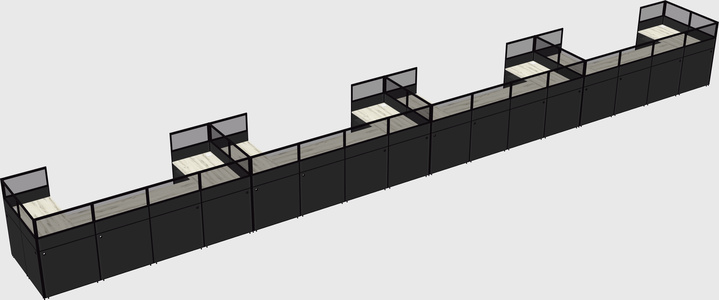 U-shaped cubicle