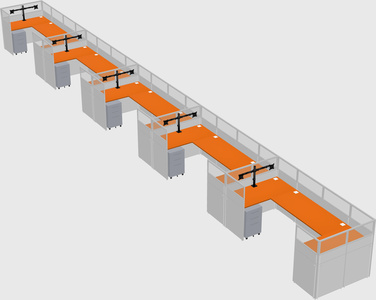 U-shaped cubicle