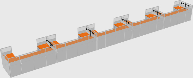U-shaped cubicle