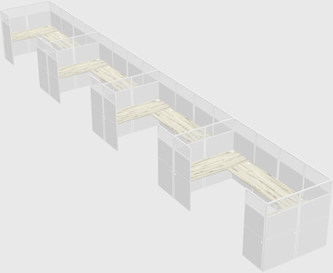 U-shaped cubicle