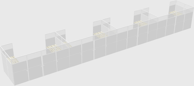 U-shaped cubicle