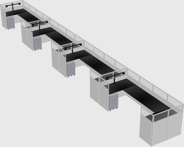 U-shaped cubicle