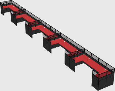 U-shaped cubicle