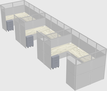 U-shaped cubicle