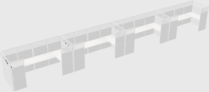 U-shaped cubicle