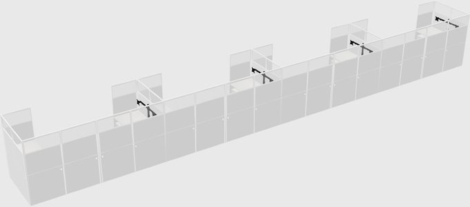 U-shaped cubicle
