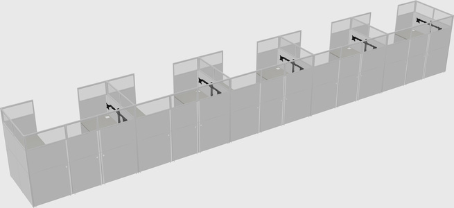 U-shaped cubicle