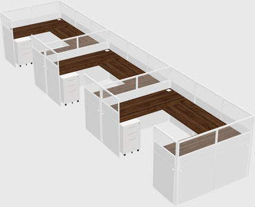 U-shaped cubicle