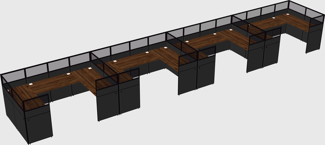 U-shaped cubicle