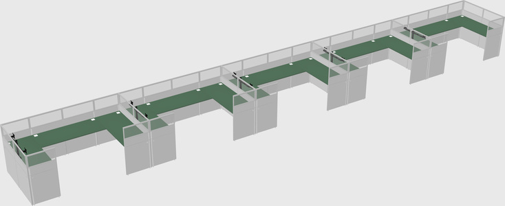U-shaped cubicle