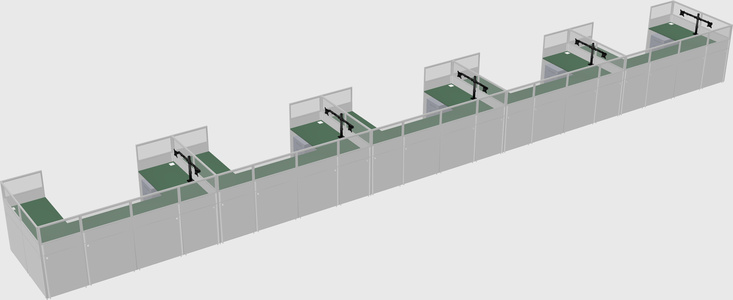 U-shaped cubicle