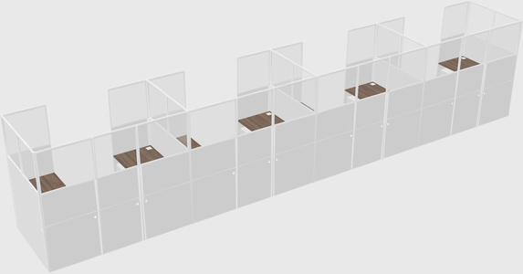 U-shaped cubicle