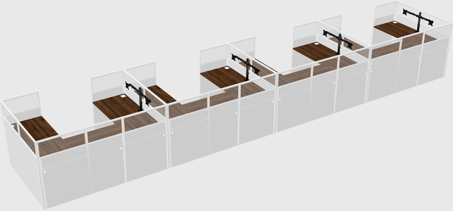 U-shaped cubicle