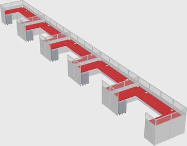 U-shaped cubicle