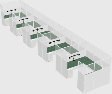 U-shaped cubicle
