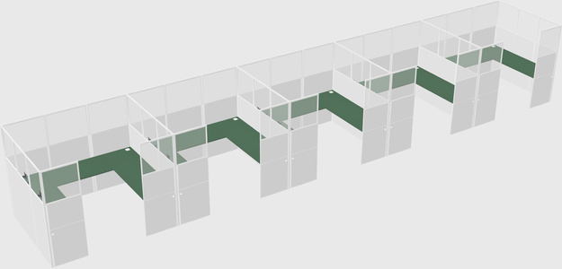 U-shaped cubicle