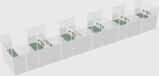 U-shaped cubicle