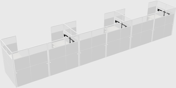 U-shaped cubicle