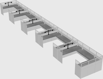U-shaped cubicle