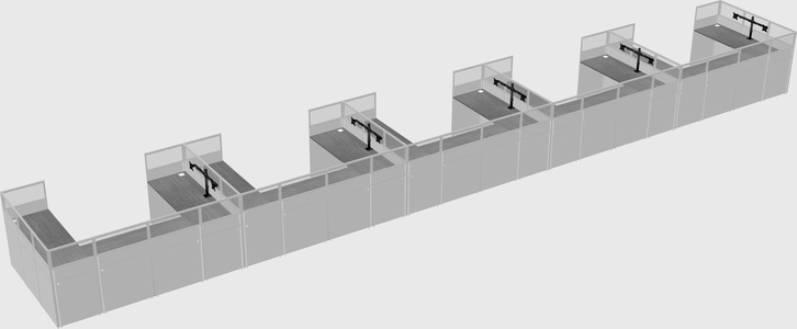 U-shaped cubicle